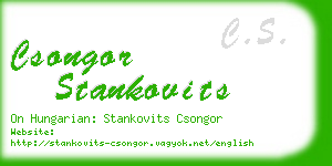 csongor stankovits business card